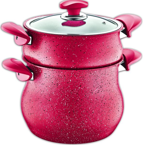 OMS Granite Couscous Set 20cm Red