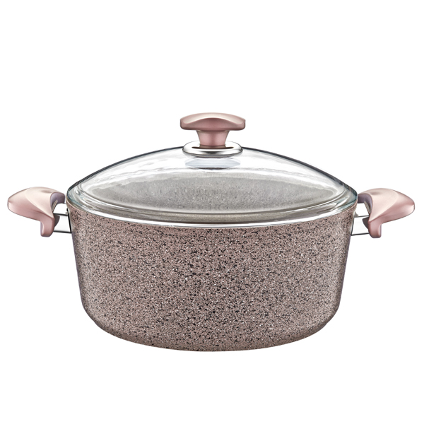 OMS Granite Casserole 20cm 2.6L Brown
