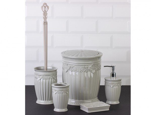 Okyanus Sultan Bathroom Set (5 pcs) Grey